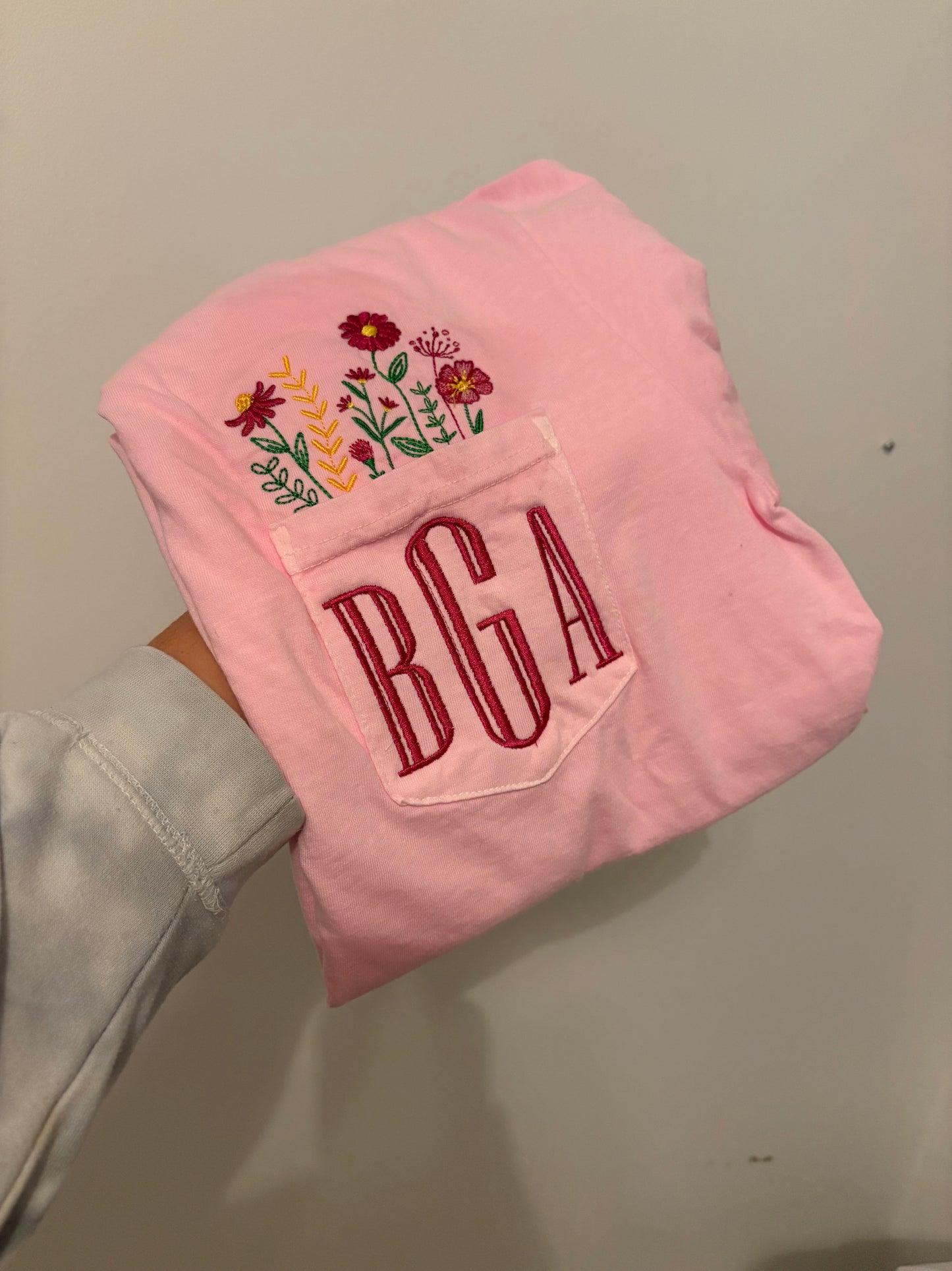 Wildflower pocket monogram